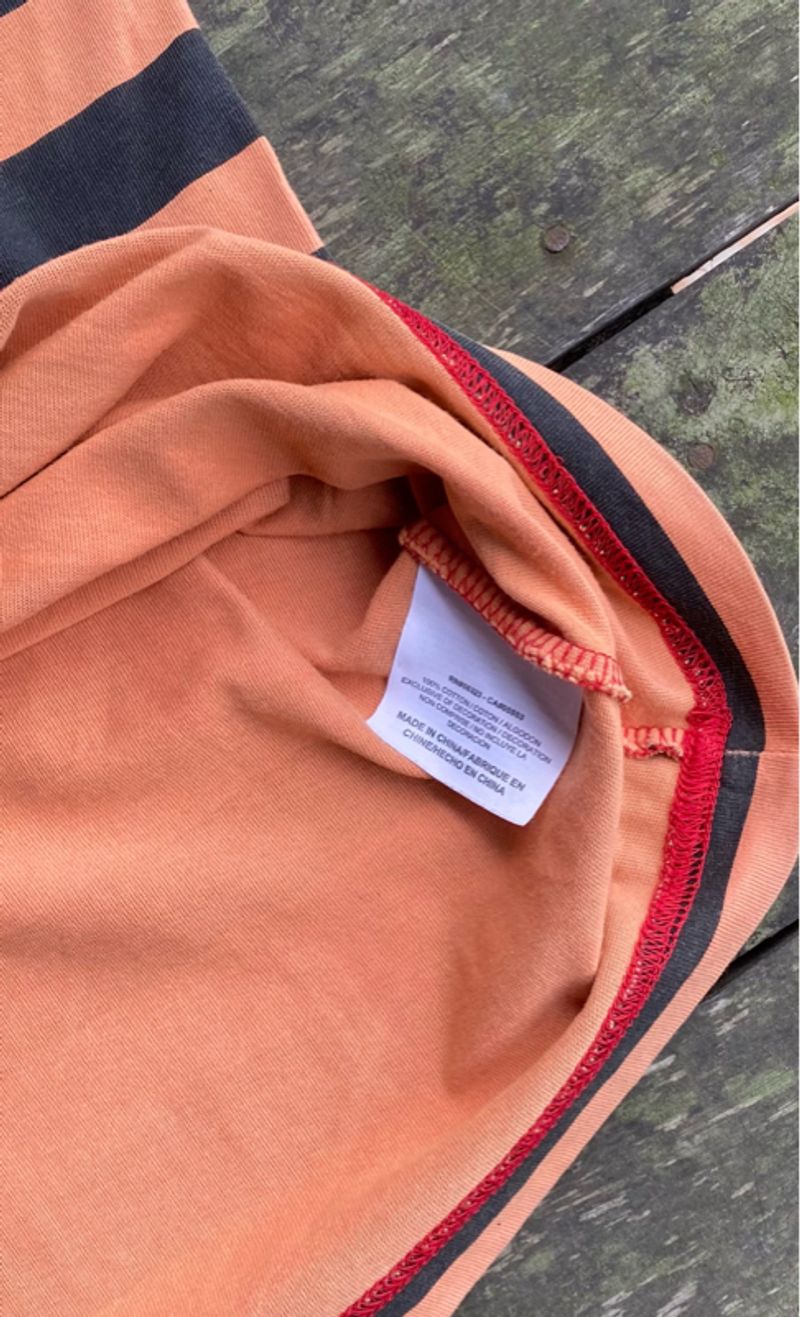 Nike Striped Black Orange Polo Shirt • Half-Button, foto 4