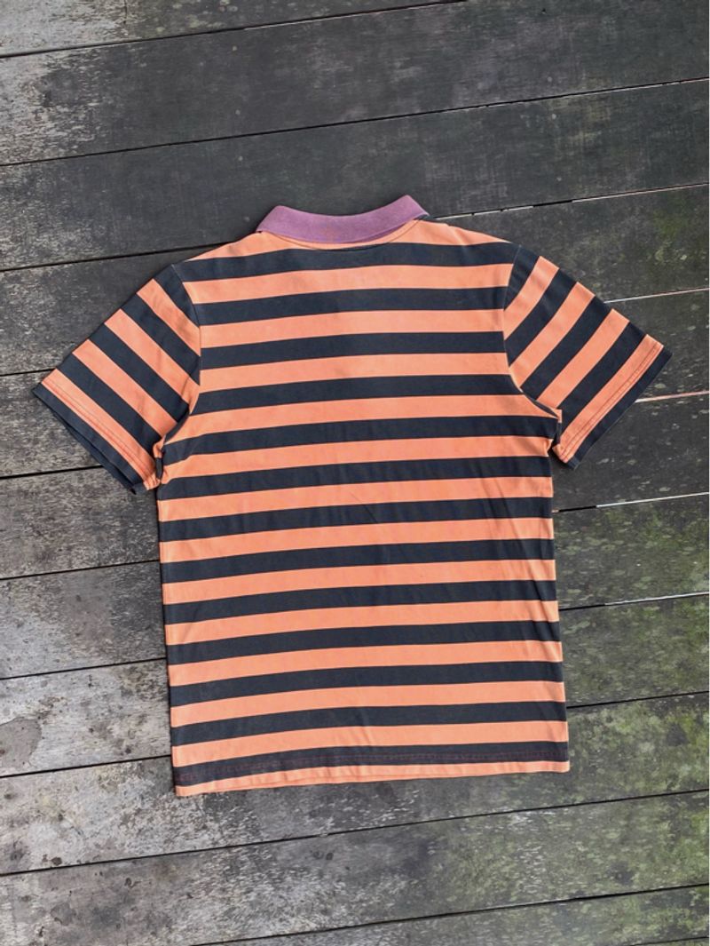 Nike Striped Black Orange Polo Shirt • Half-Button, foto 7