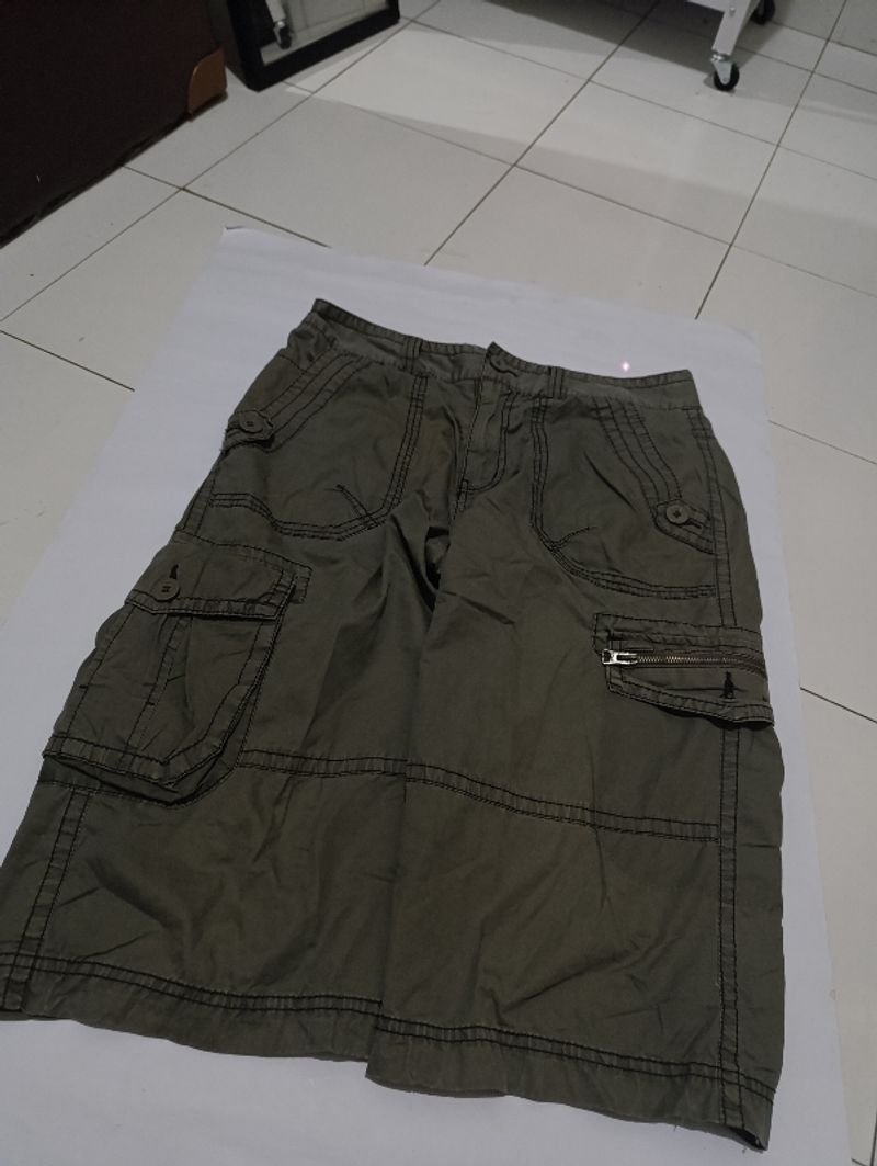 Crux Short Cargo Pants Green Army, foto 6