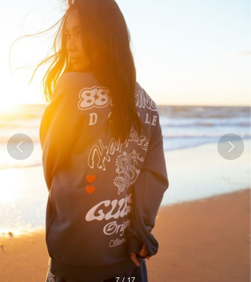 Guess x 88 Rising Navy Crewneck, foto 4