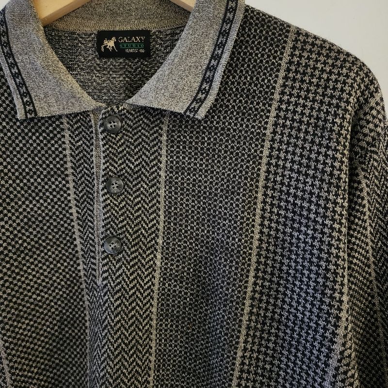 Half button ls knit - Galaxy (unisex), foto 3
