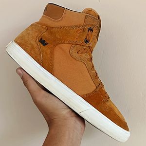 Supra Vaider Skate Boarding Sneakers Wheat Good Condition