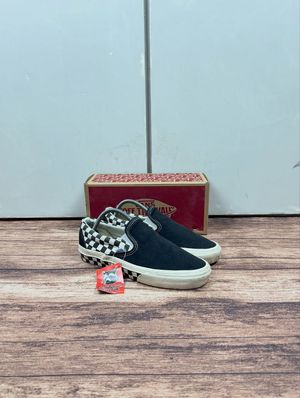 vans classic slip-on sidewall check shoes #JLSS23
