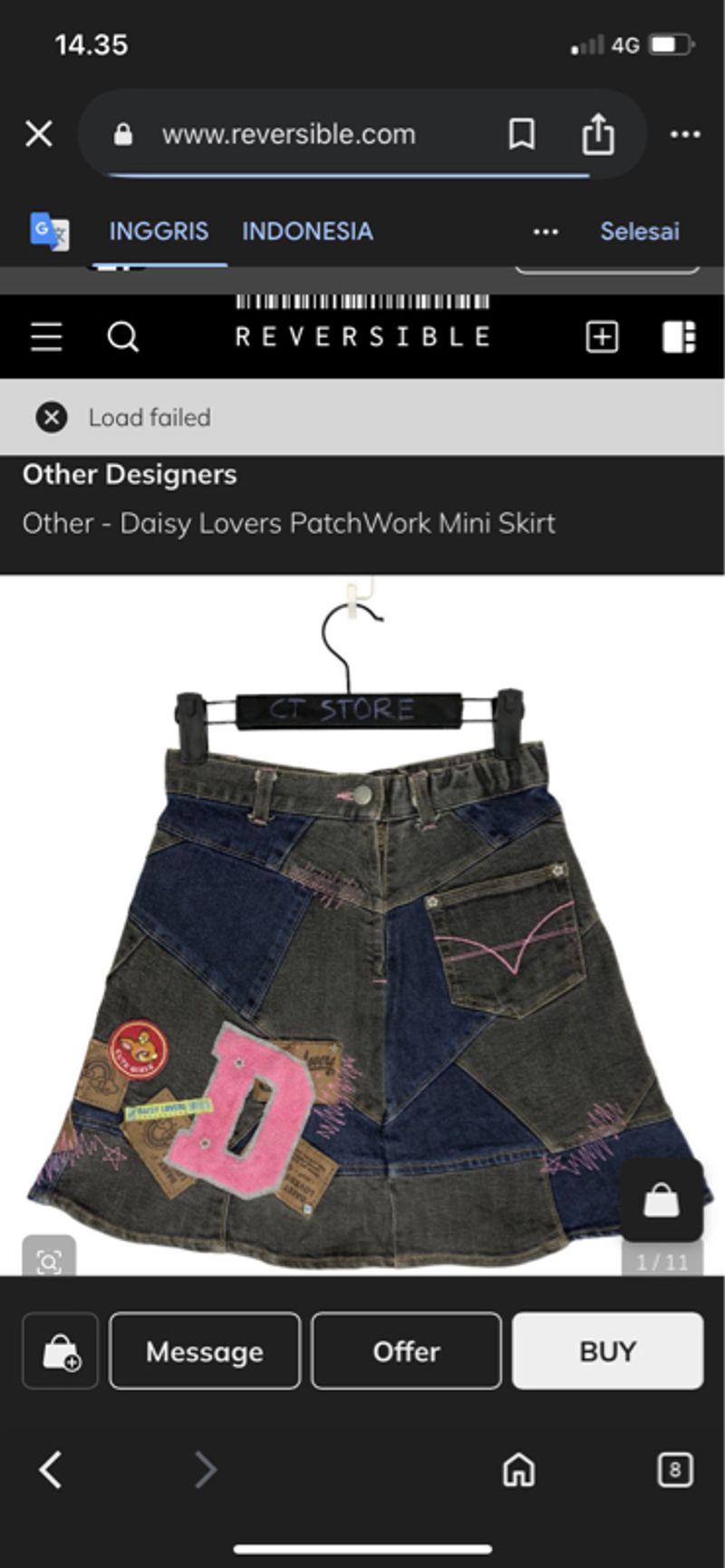Daisy Lovers Mini Skirt Patchwork 2000an, foto 4