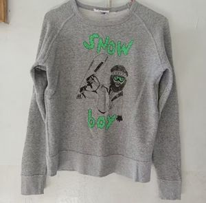 Chi-Bee Sweatshirt | Crewneck SNOW BOY | Abu-abu