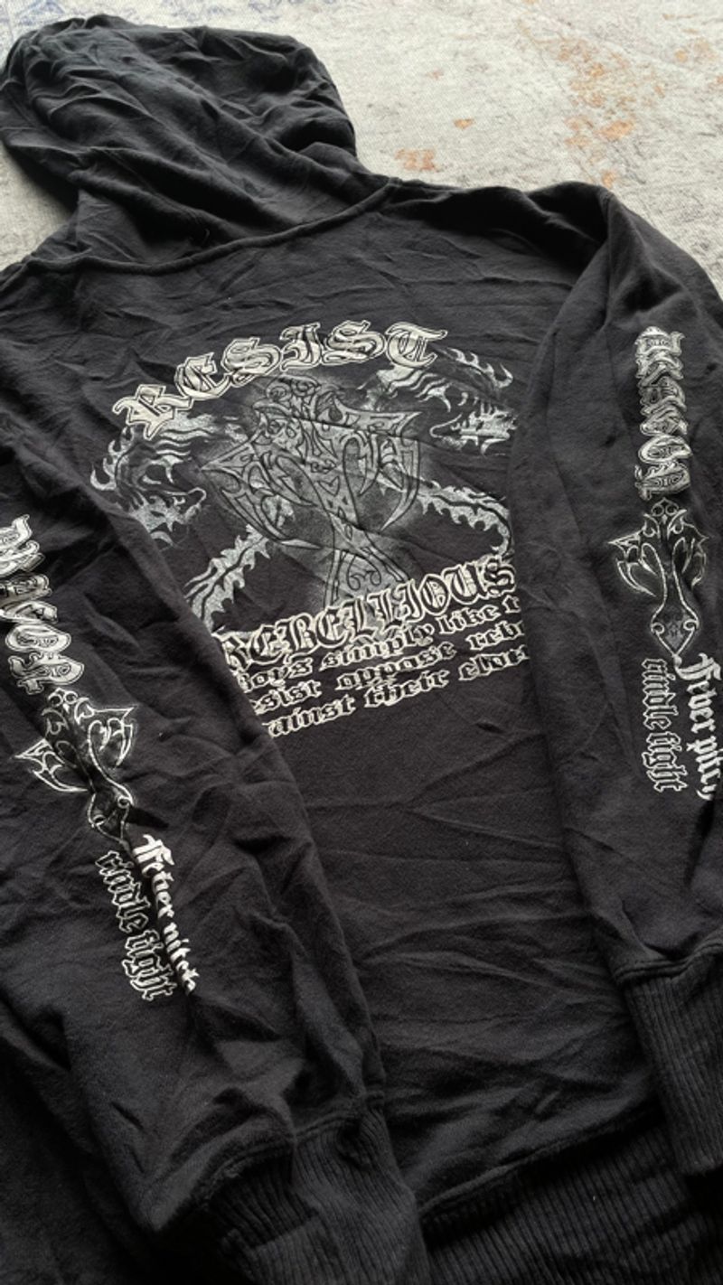 Beumere Y2K Tribal Dragon PullOver Hoodie, foto 7