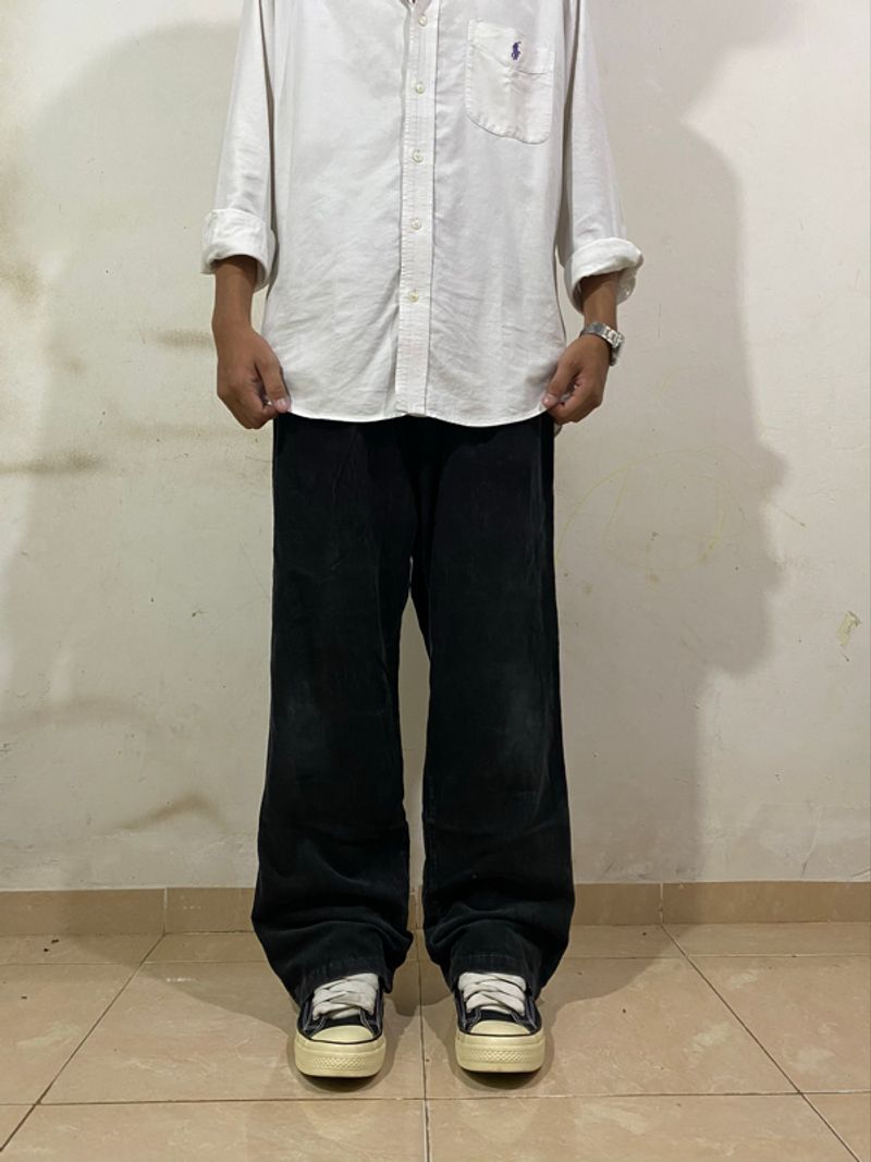 CELANA CORDUROY HITAM, foto 3