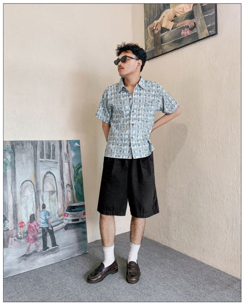Boxy Shirt - Simple Life Square pattern, foto 2