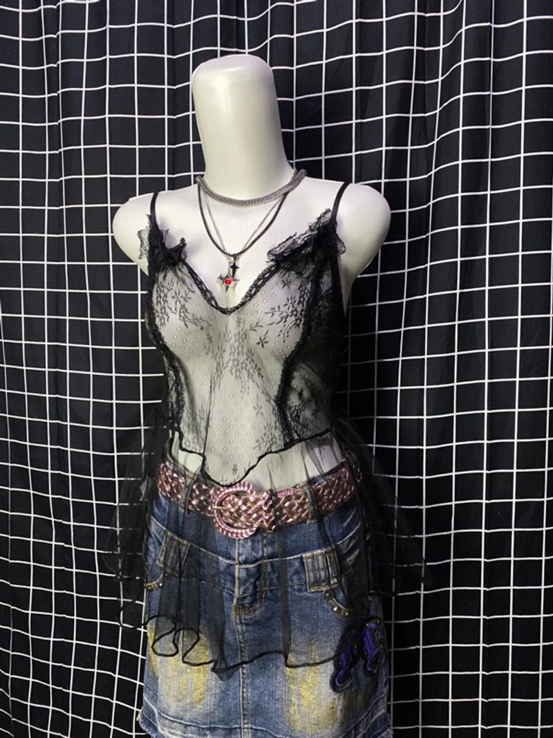 y2k see trough midi dress, foto 2