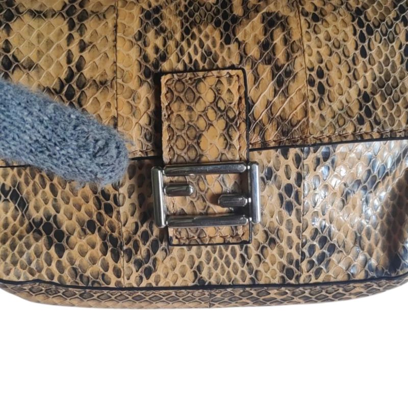 Fendi Baguette bag double Flowerland Python Micro Crossbody, foto 7