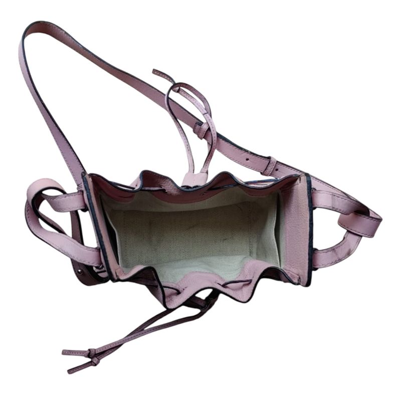 Loewe Bag Hammock Mini Drawstring pink Leather Crossbody Aut, foto 6
