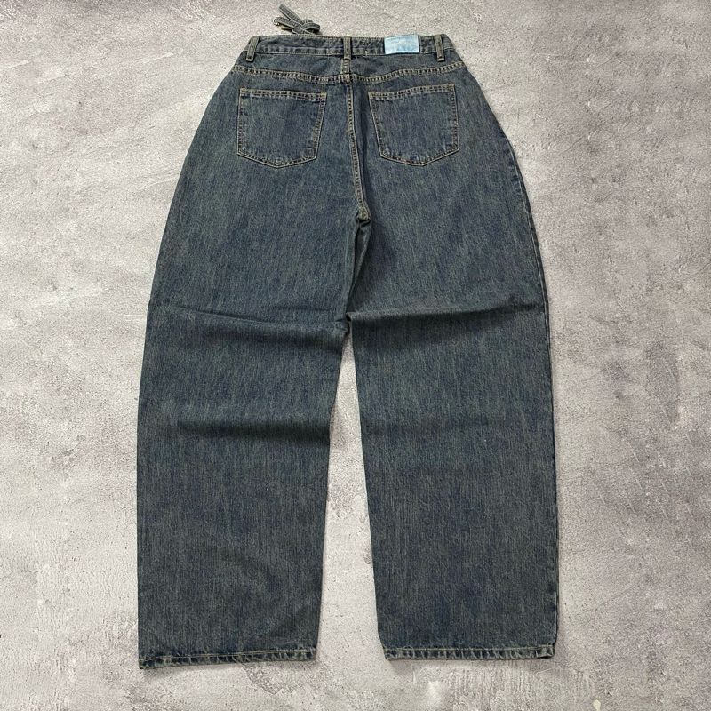 OOTJ baggy washed blue jeans, foto 7