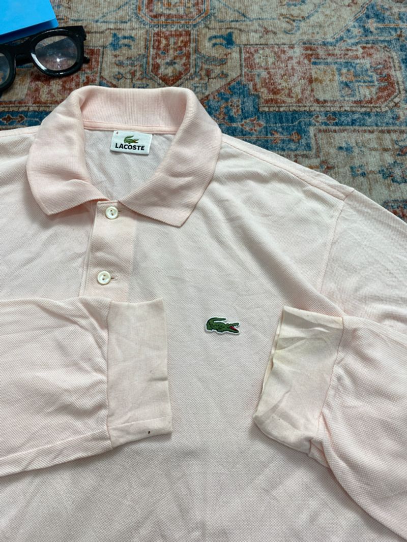 LONG POLO SHIRT LACOSTE SOFT PINK, foto 3
