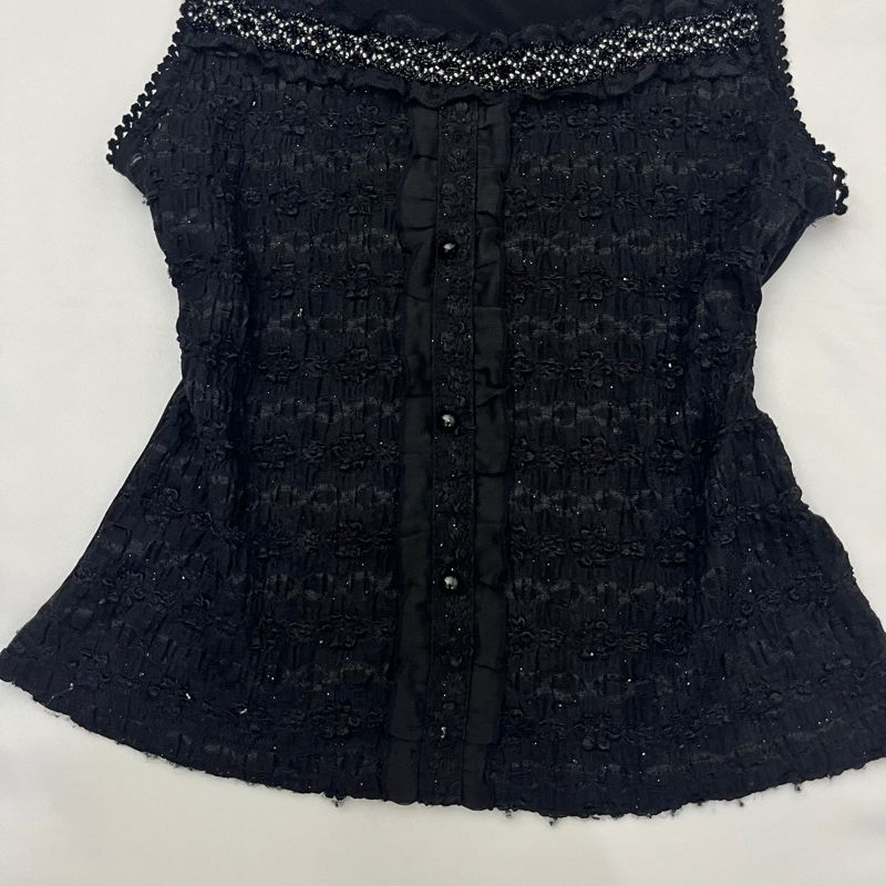 lace-trim top, foto 3