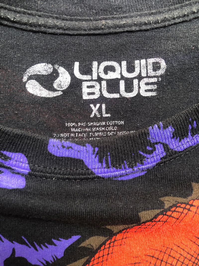 Kaos Liquid Blue Red Dragon Fantasy AOP, foto 3