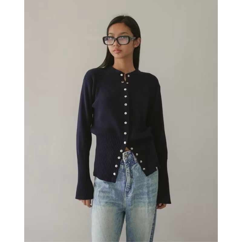 Neige Yellow Knit Cardigan, foto 4
