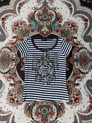kaos y2k grunge striped