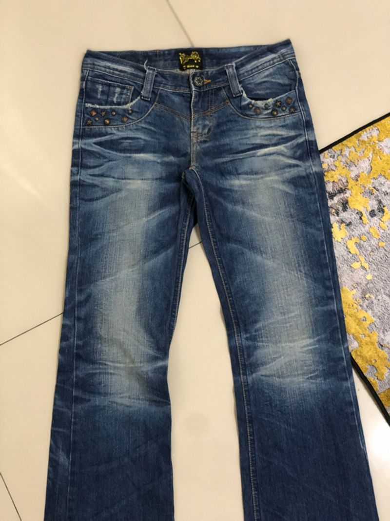 Revind punk studed flare bootcut jeans, foto 3
