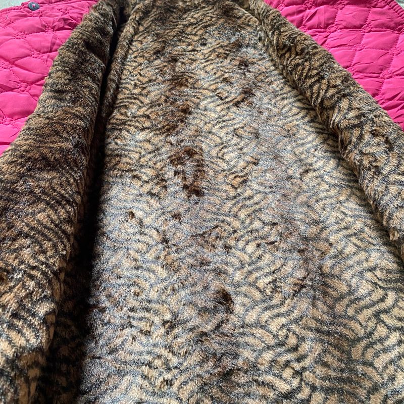 Women's Fuchsia Quilted Fur Lined Jacket, foto 7