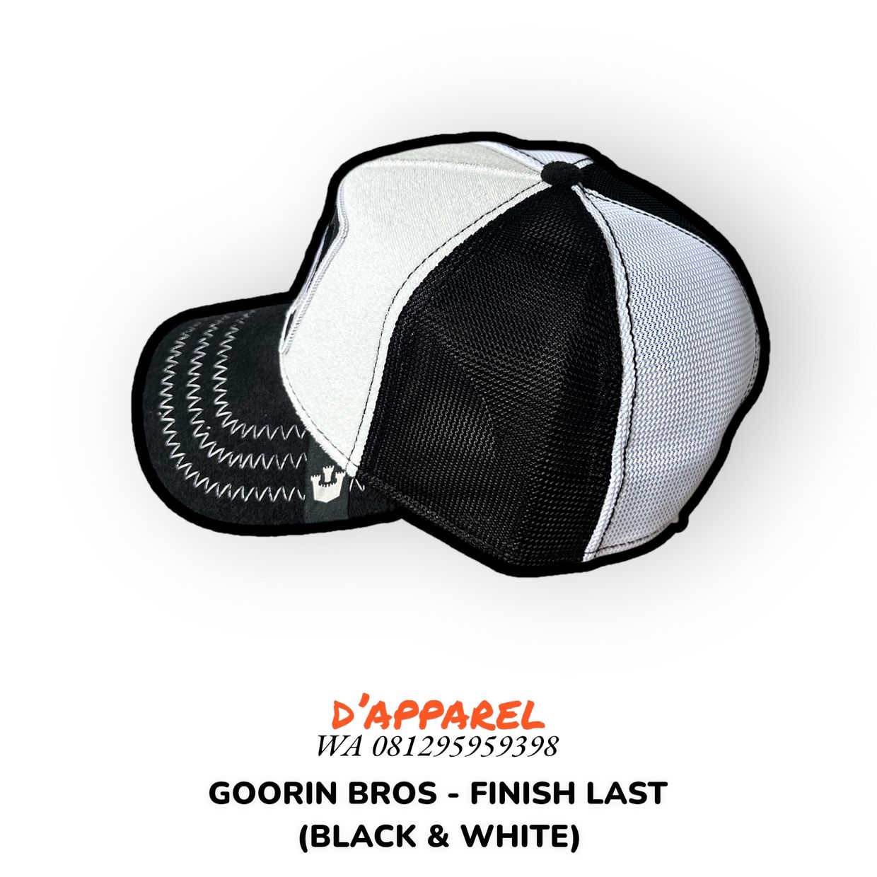 Streetwear Sportswear Hat Pria white black