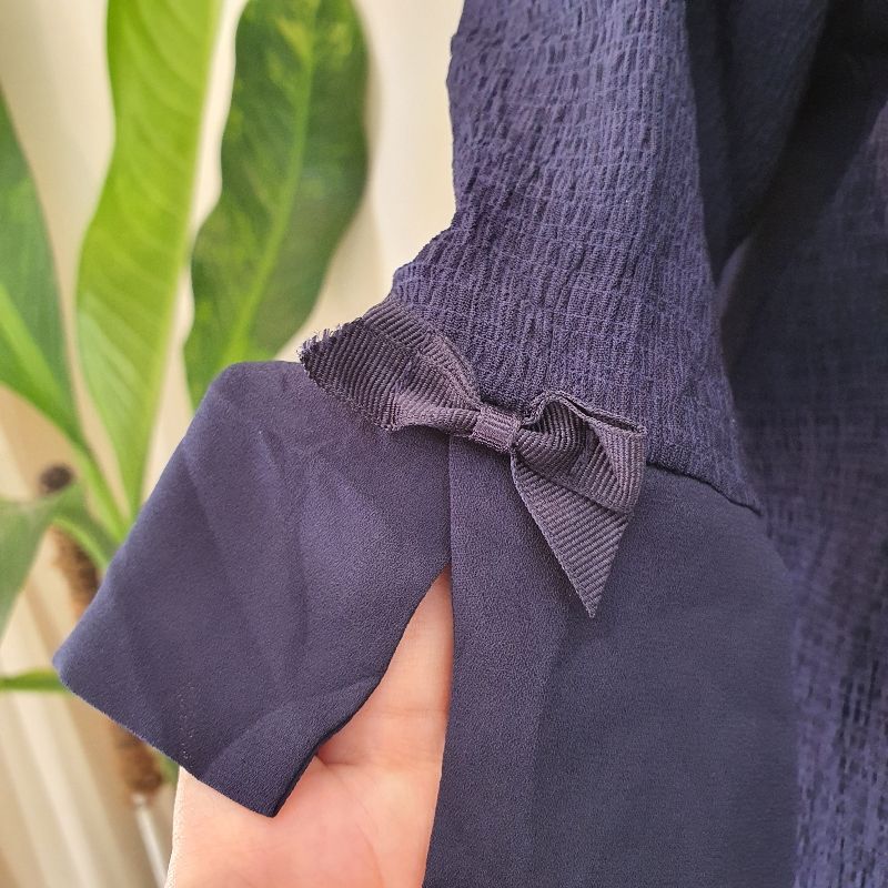 BLOUSE KATUN NAVY, foto 4