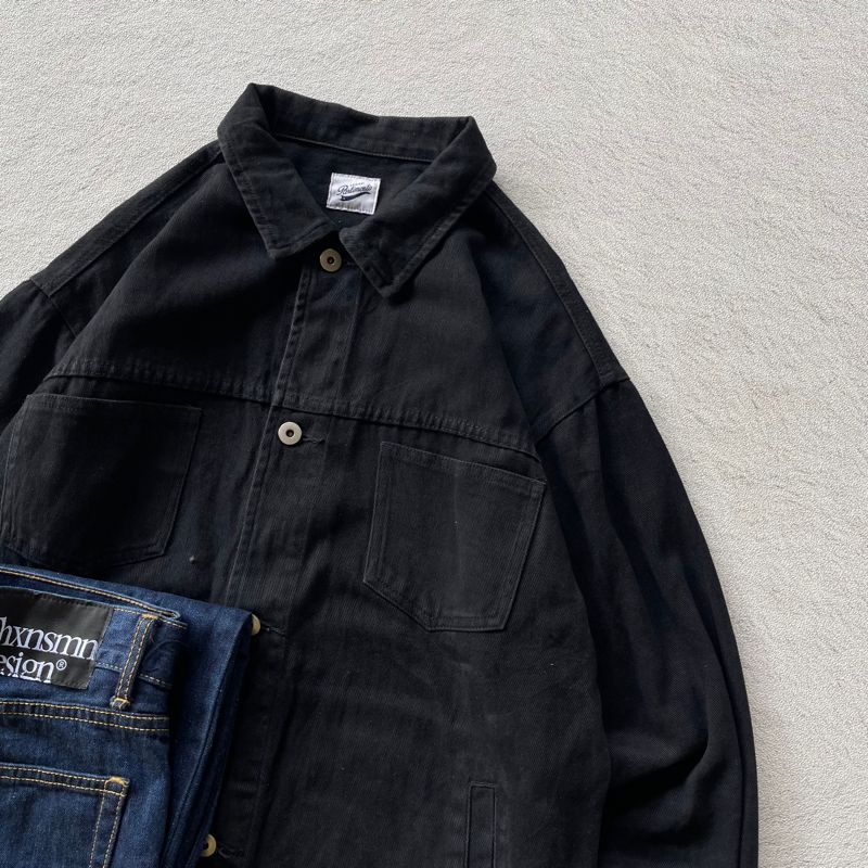 Outer Trucker Jacket Partimento Black Washed, foto 3