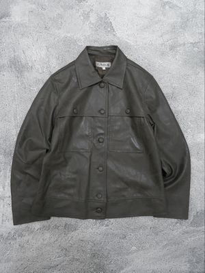 Vintage Shalom Textured Faux Leather Jacket