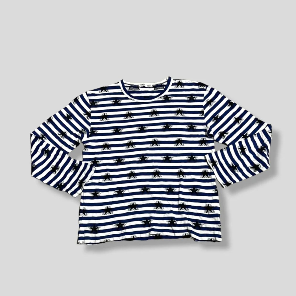 COMME des GARÇONS T-shirts Tops Wanita white navy