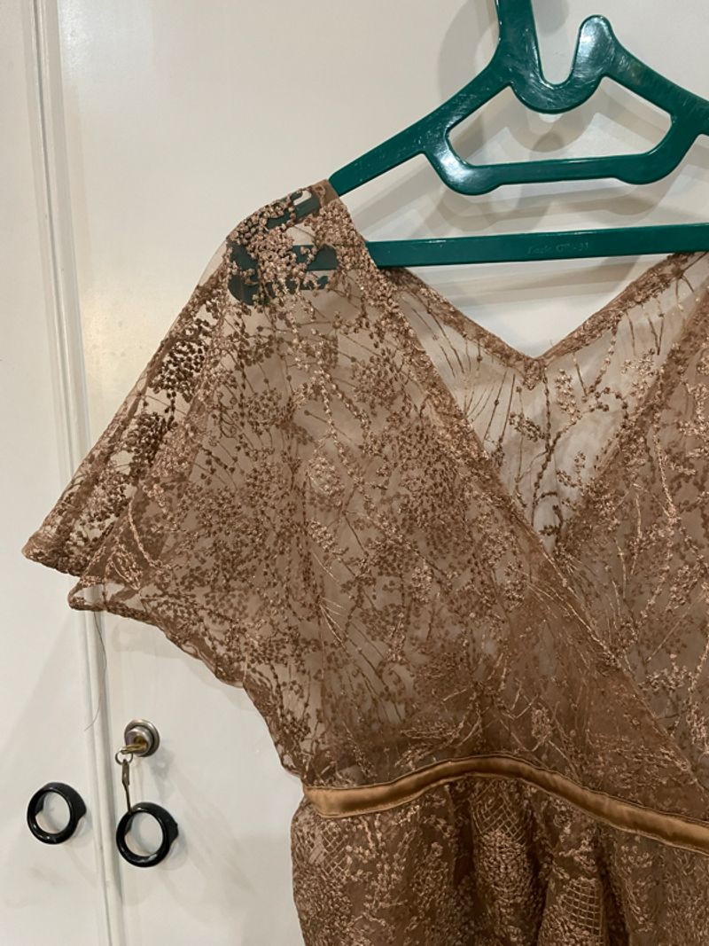 Outer brokat Coklat Kondangan, foto 2