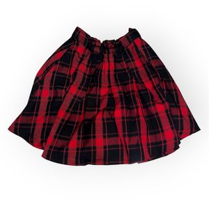 red/black plaid skirt h&m