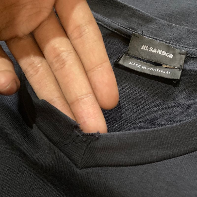 Jil sander vneck t shirt black, foto 8