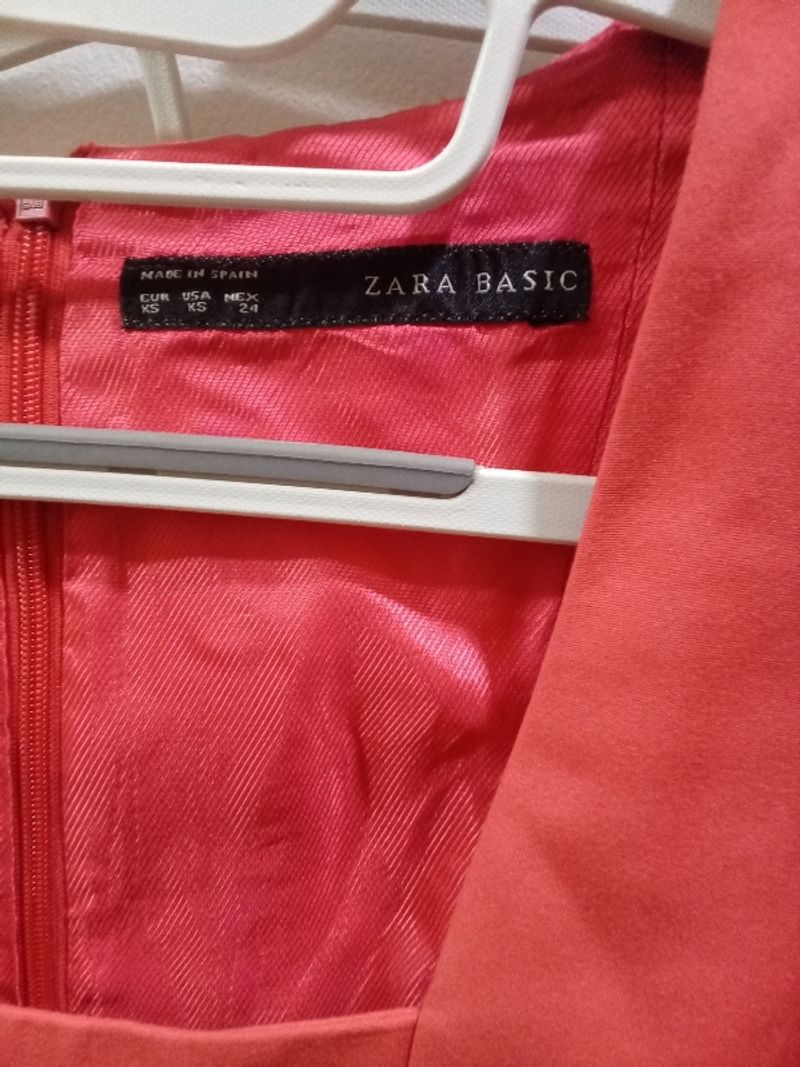 Baju Zara Basic red peplum top., foto 2