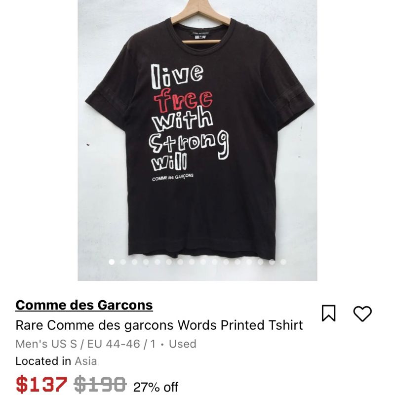 COMME des GARCONS Tee / CDG T-Shirt Black, foto 9