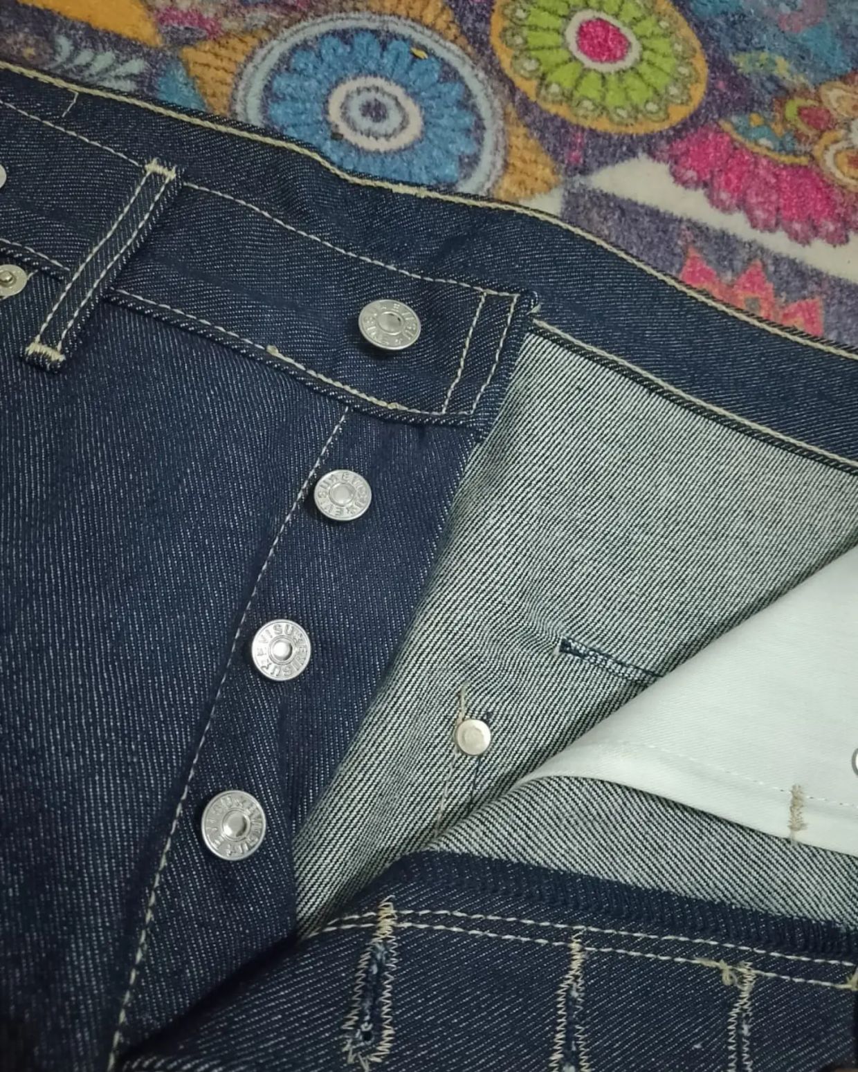 Evisu Vintage Y2K Jeans Pria navy, foto 4