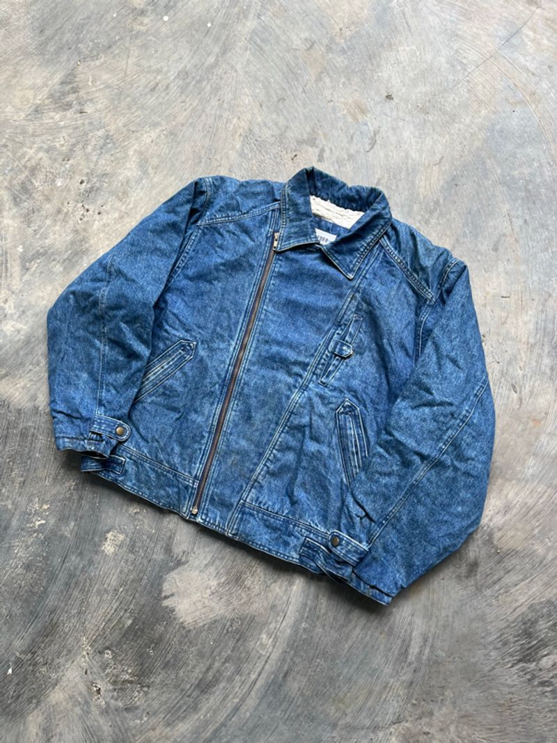 Vtg wrangler asmtric zip up jacket, foto 2