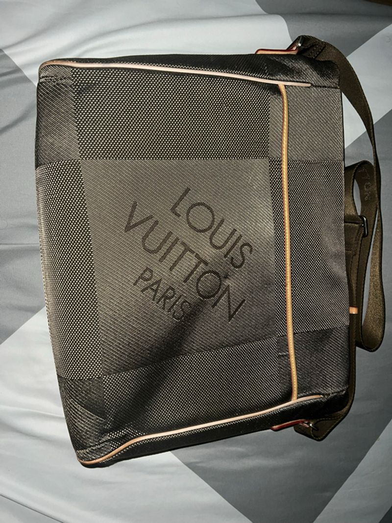 LOUIS VUITTON TERRE DAMIER GEANT CANVAS MESSENGER BAG, foto 2