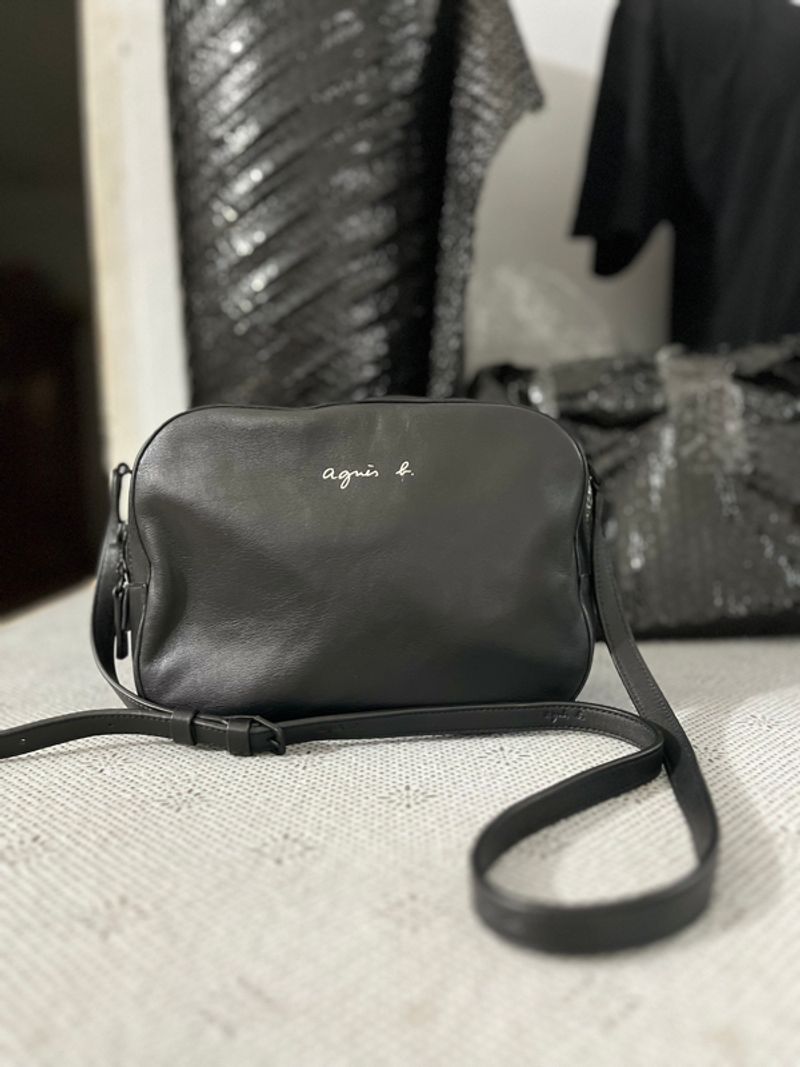 Agnes b. Voyage Smooth Leather Shoulder bag, foto 2