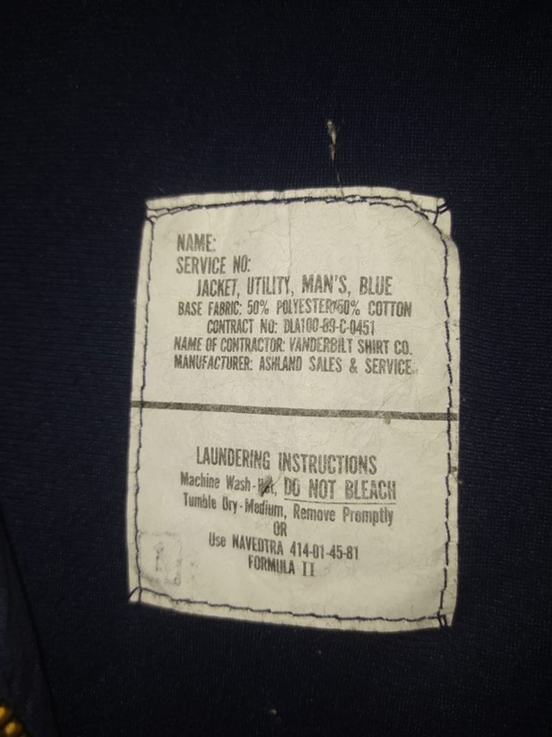 Jacket M65 utility us navy 80s, foto 5