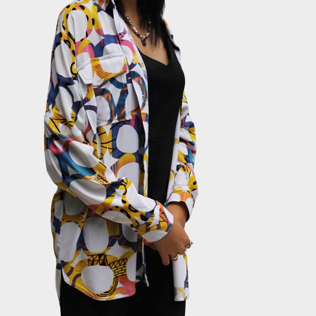 Abstract Summer Button-Up 🩸 All size., foto 2