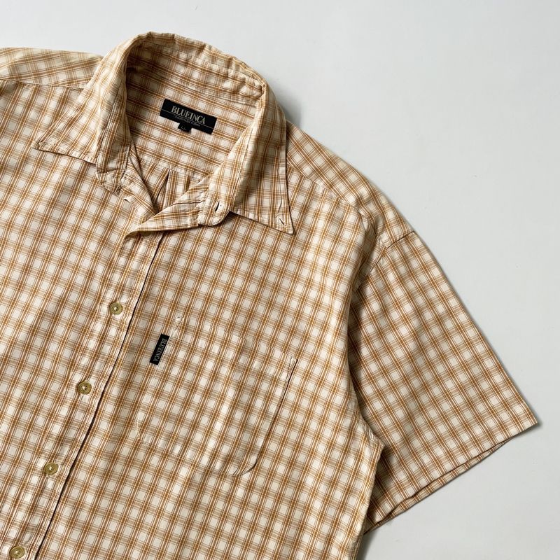 Blueinca multiplaid boxy shirt, foto 3