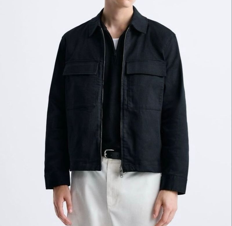 ZARA dnwr Double Zip Canvas Jacket, foto 3