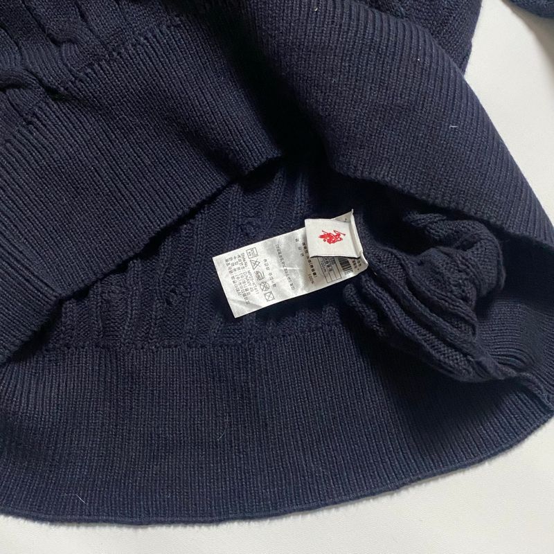 US POLO ASSN Cable  Knit Sweater Halfzip Black, foto 5