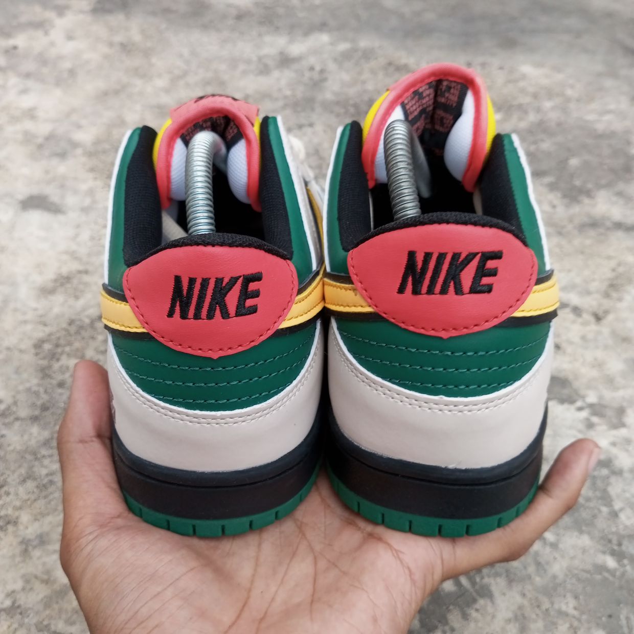 Nike Casual Sneakers Pria white green, foto 4