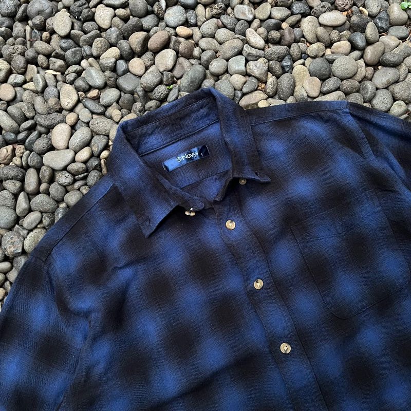 KEMEJA FLANEL VETERANO NAVY, foto 2