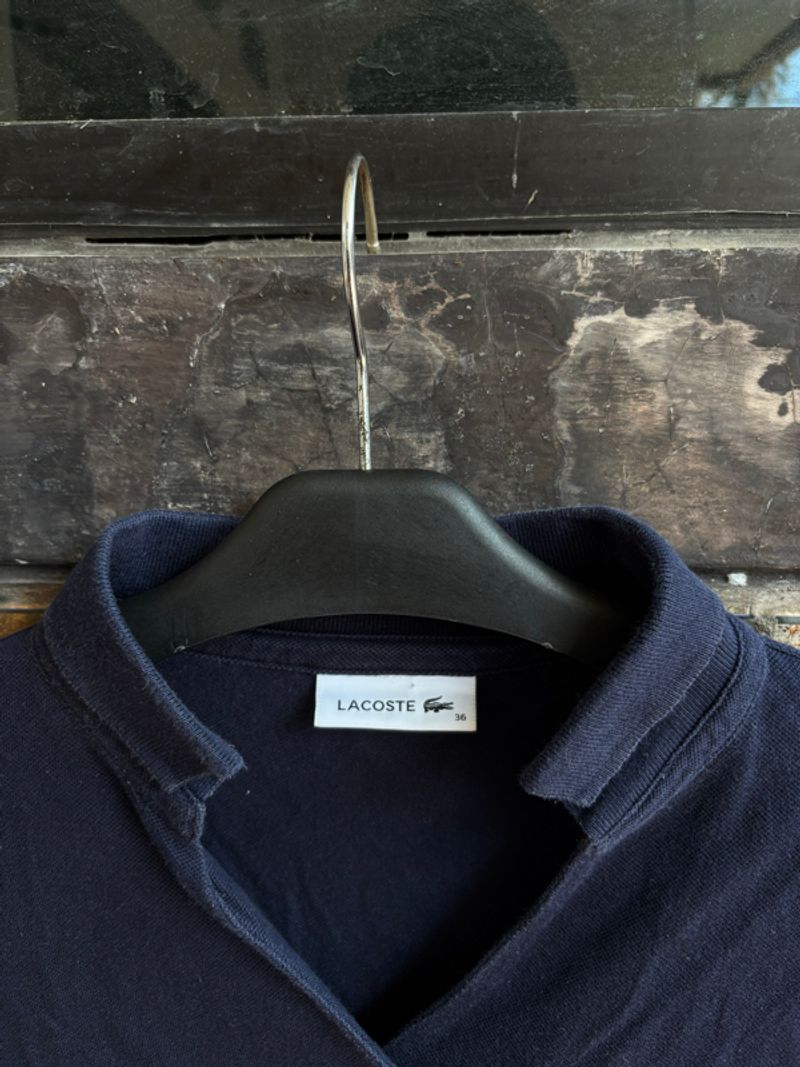 [Termurah] Lacoste Polo Shirts Navy Good Condition, foto 4