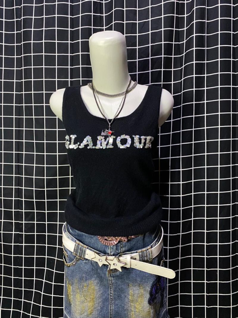 y2k shell ray tank top, foto 2