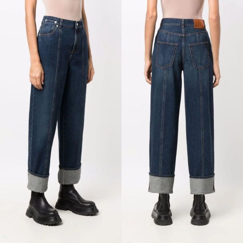 Alexander Mcqueen Wide Fit Cuffed Jeans, foto 3
