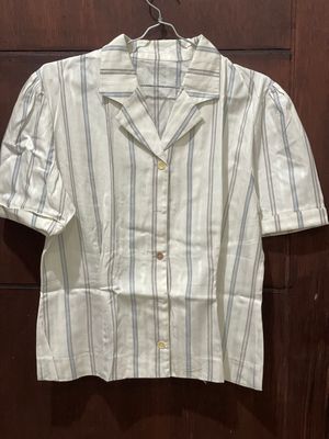 Y2K Kemeja Salur, Branded, HnM, uniqlo, zara, bershka