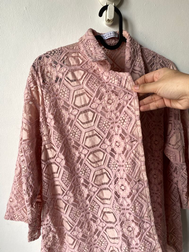 Brocade (brokat) Soft Pink Blouse or Outer, foto 5