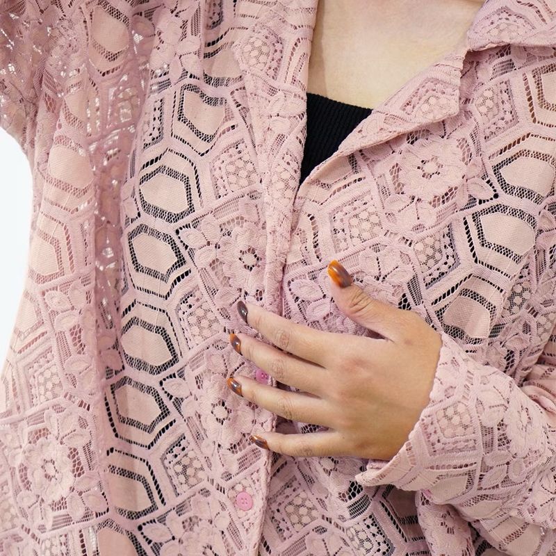 Brocade (brokat) Soft Pink Blouse or Outer, foto 9